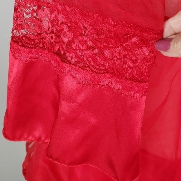 INTIMATO Amore Red Babydoll Teddy Set Satin Lace - Picture 8 of 16